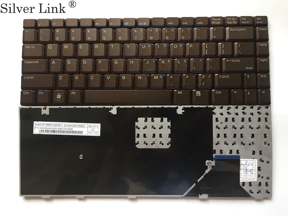Клавиатура для ASUS A8 A8E W3 N80Vc N81V A8F A8M A8H A8Z A8J A8T A8S X81S Z99 X80 US коричневая ноутбука макет |