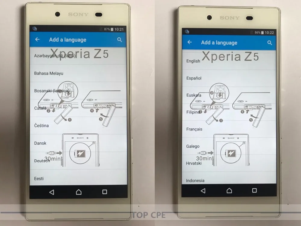 sony Xperia Z5 E6653 rom 32 Гб ram 3G GSM WCDMA 4G LTE 23 Мп Android Восьмиядерный 5,2 дюймов разблокированный мобильный телефон Smartsphone