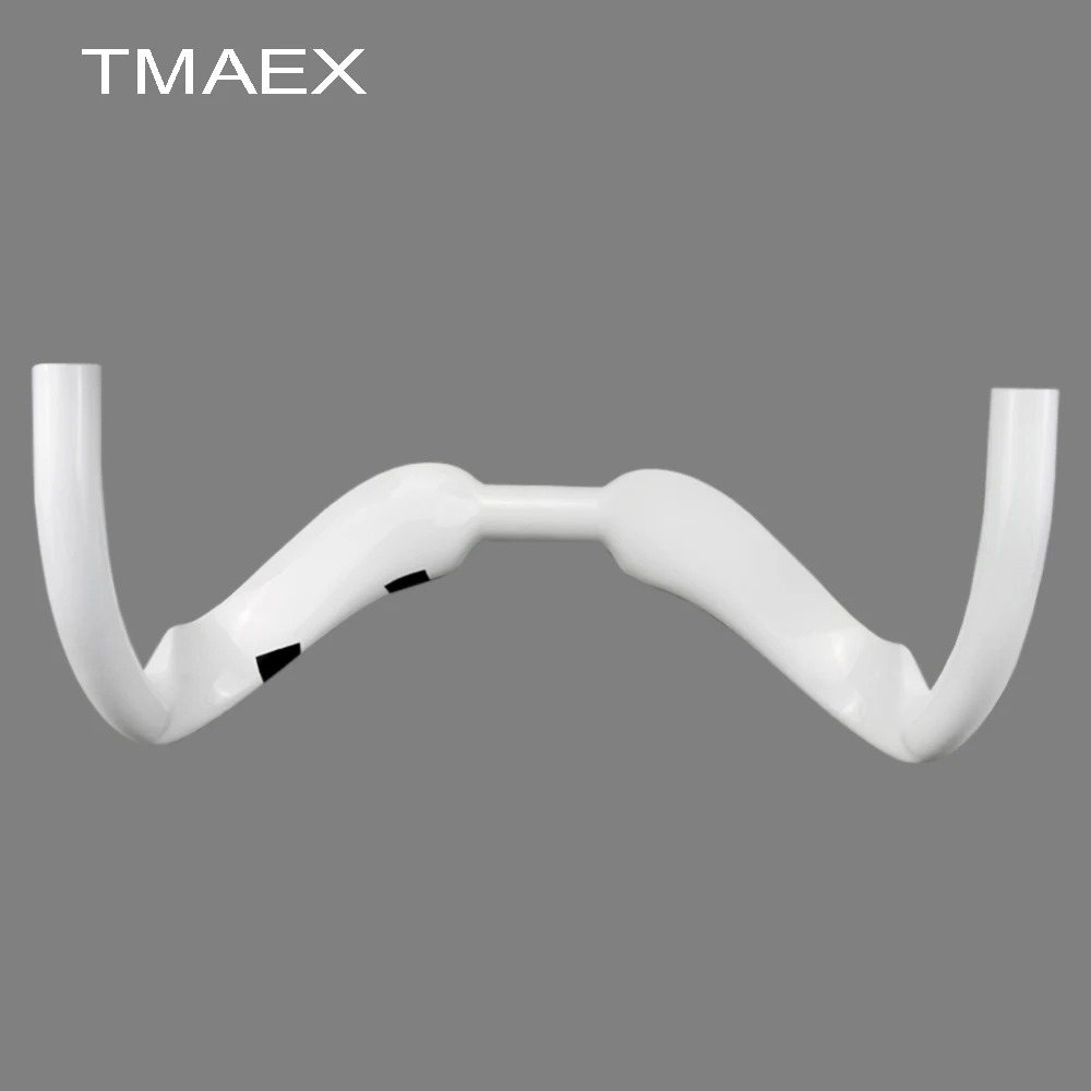 TMAEX велосипедная дорожка спринтер бар углеродный руль 31,8 мм 370/385 мм белый/глянцевый соревнование Hectic Bars Ultra light