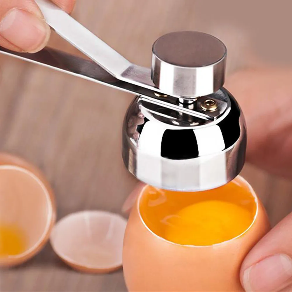 

Practical Stainless Steel Egg Topper Cutter Shell Opener Boiled Raw Egg Open Scissors Kitchen Cooking Tools Wholesale Price A70