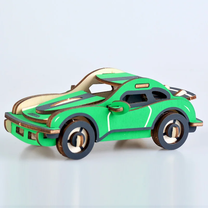 

DIY 3D Wooden Car Puzzle Game Hurricane Racing Modle Puzzles Children Kids Toy Model Building Kits Educational Hobbies Gift