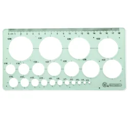 Gabarit de dessin en plastique, grand et petit cercle, modèle géométrique, règle, adapté à la papeterie scolaire n ° 5103/5112 