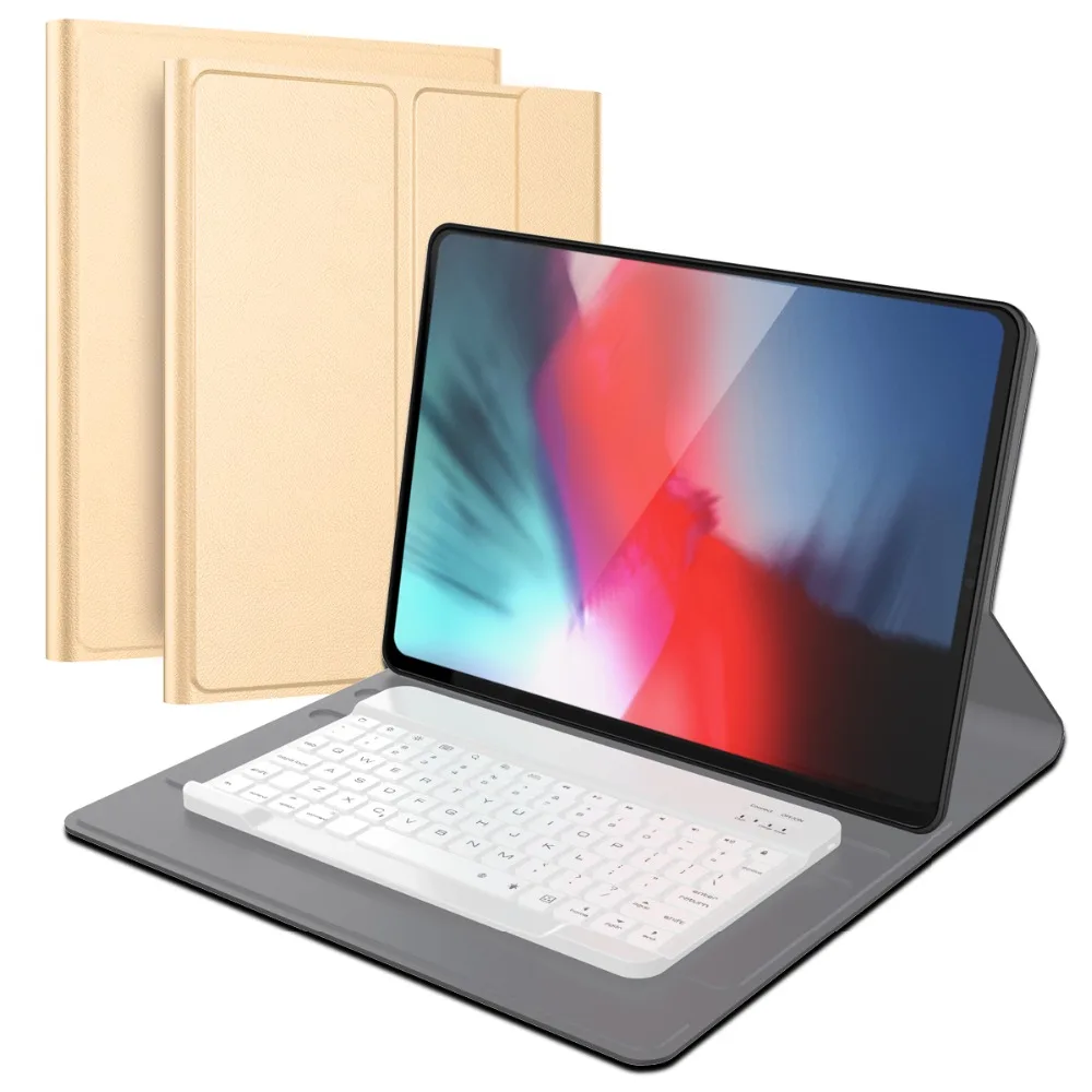 

For iPad Pro 12.9 Inch 2018 Detachable Tablet Case with Wireless USA Keyboard PU Leather Keyboard Tablets Case For iPad Pro 2018