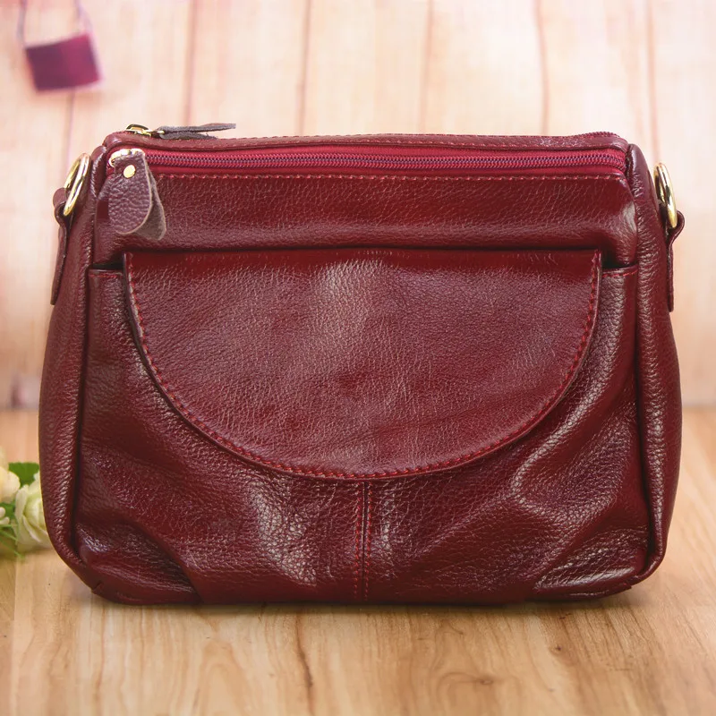 Promotion crossbody bags for women red messenger bag female lady genuine leather handbags small ...