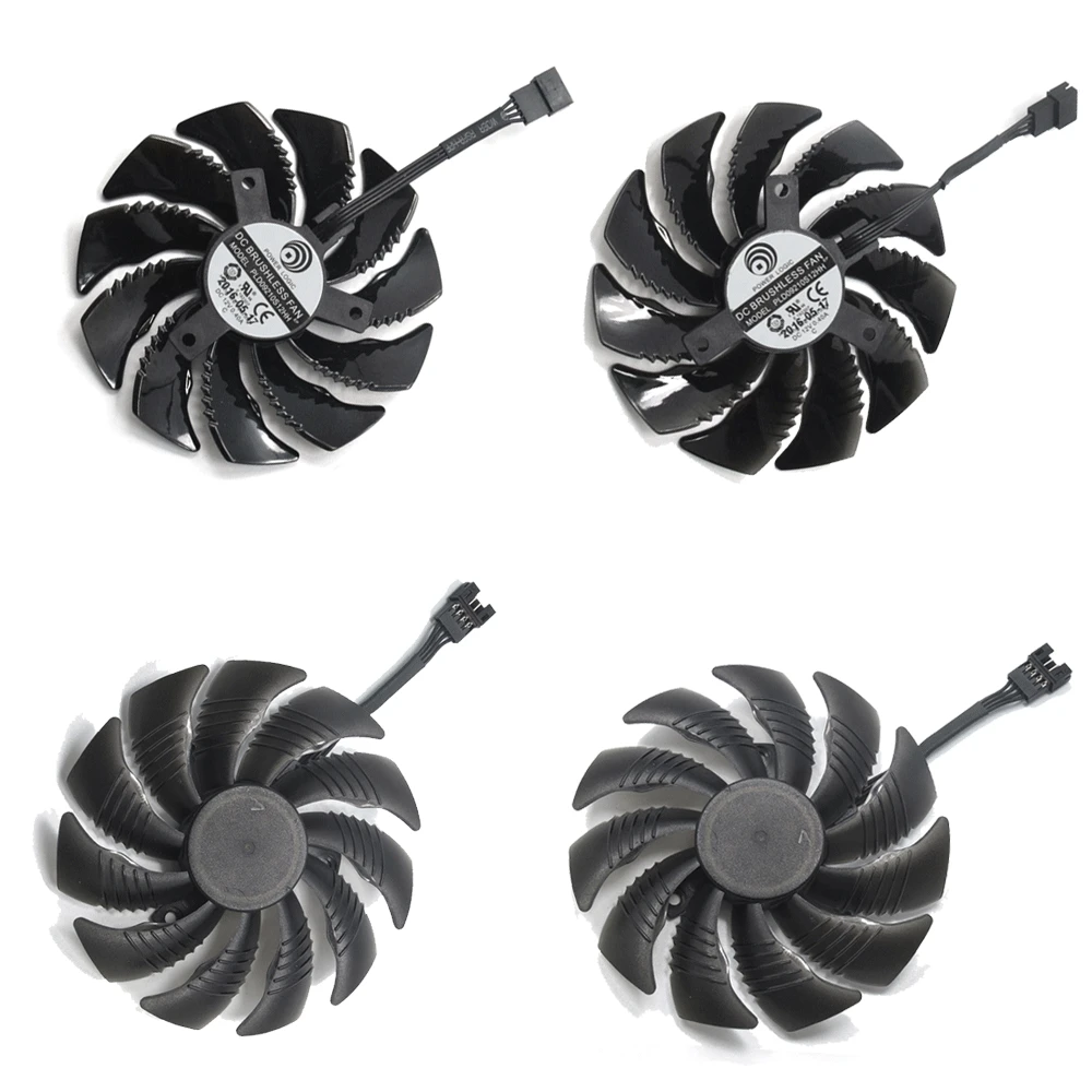 Игровой вентилятор T129215SU для охлаждения карт Gigabyte игровой WF2/RX480/WF2 88 мм с