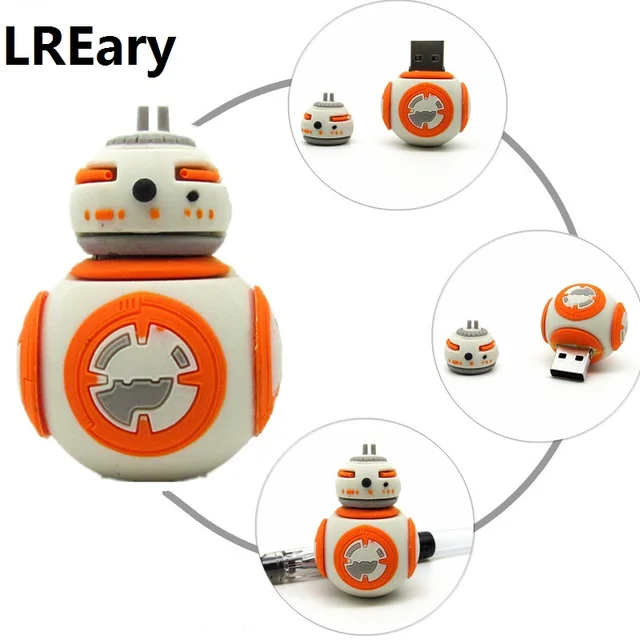 bb 8 bonito dos desenhos animados star wars usb flash drive pen