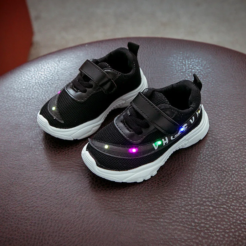 Led Shoes Children Sneakers Mesh Breathable Girls Sneakers For Children 2019 Spring Kids Shoes