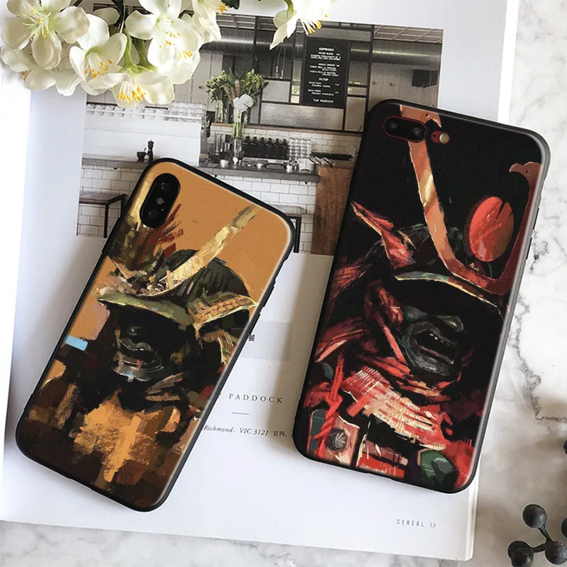 

Japanese Samurai Fashion Design Coque Soft Silicone Tpu Mobile Phone Case Cover Shell bag For Apple iPhone 5 5S SE 6 6S 7 PLUS