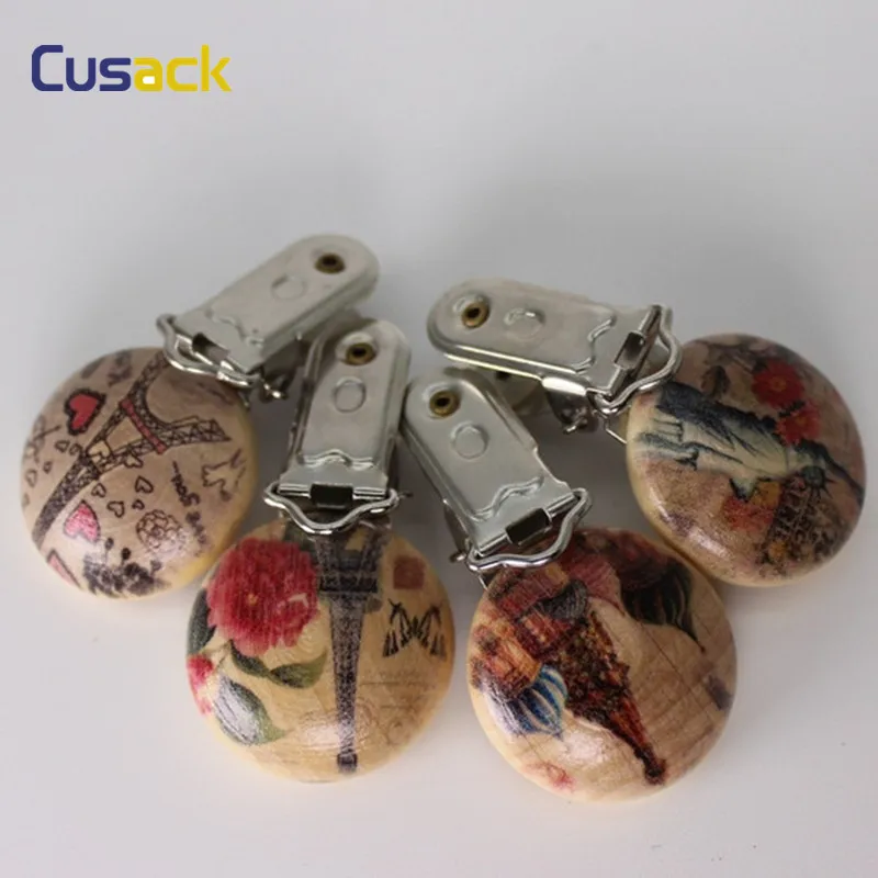 

Cusack 10 Pcs Round Suspender Bib Baby Pacifier Clip Buckles Mitten Clip Hook Garment Clips Cartoon Metal