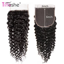 Tinashe cheveux 6x6 dentelle fermeture brésilienne cheveux bouclés Remy cheveux humains partie centrale libre couleur naturelle pré plumée suisse dentelle fermeture