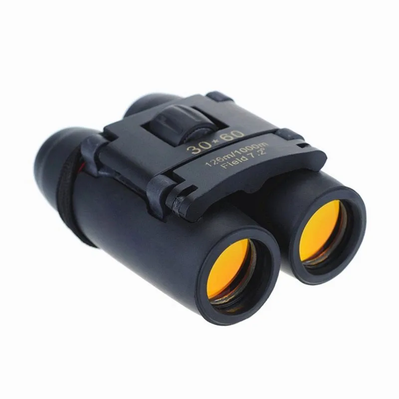 30x60 للطي مناظير تلسكوب HD فيلم أحمر منخفضة ضوء للرؤية الليلية التكبير تلسكوب لمشاهدة السفر الصيد التخييم