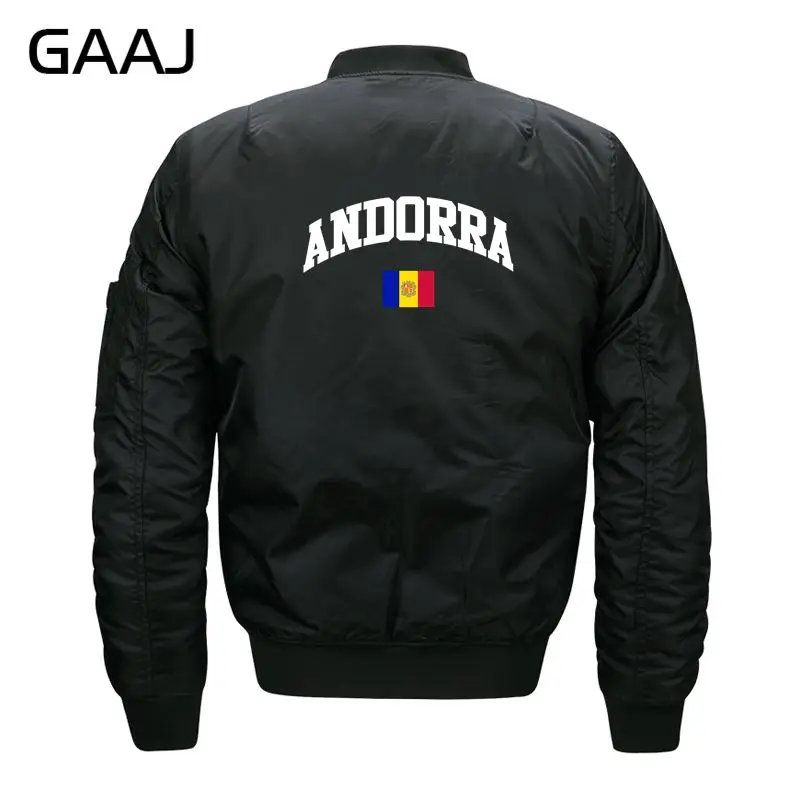 GAAJ Andorra Flag Jackets Men Waterproof Fashion Jacket Print Militar