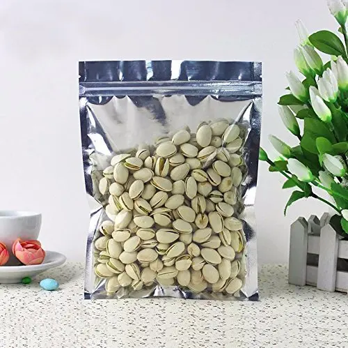 

Ysmile Aluminum Vacuum Foil Bag Mylar Half Transparent Food Storage Pocket