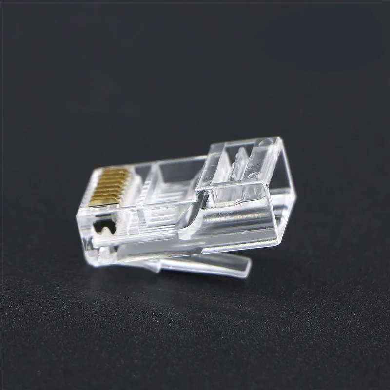 100pcs RJ45 RJ-45 CAT5 CAT5E Modular Cable Head Plug Ethernet Gold Plated Network Connector 
