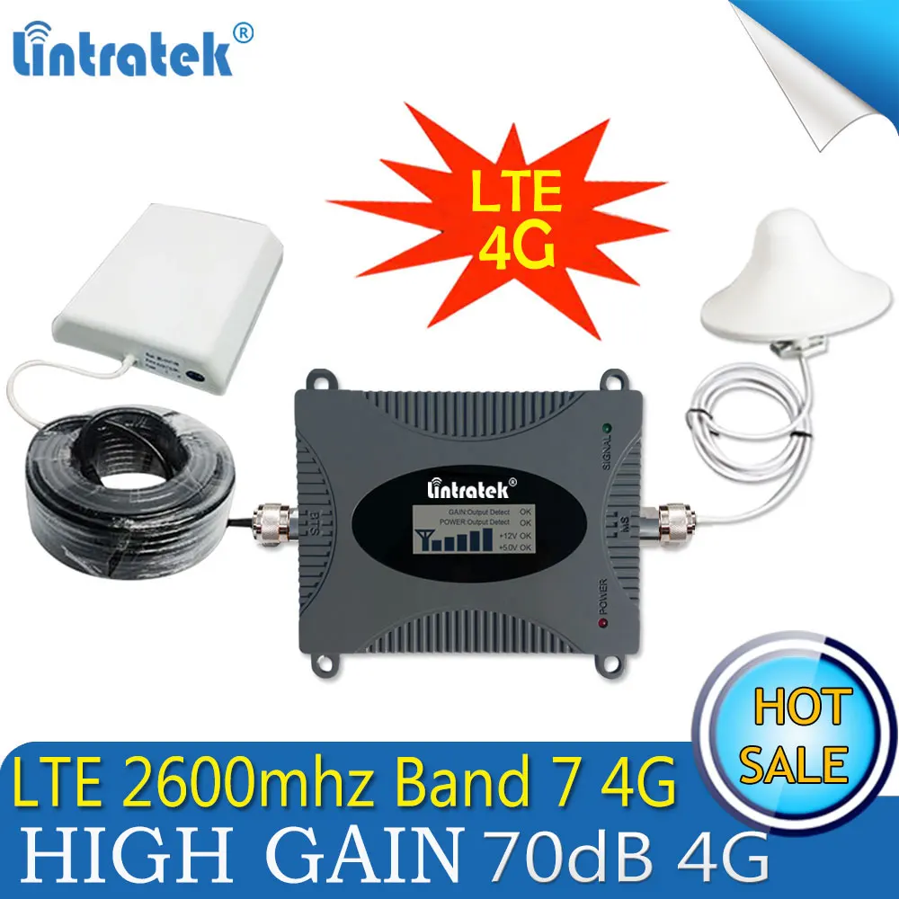  4G LTE 2600MHz Cellular Signal Booster Band 7 FDD 2600 Repeater 4G Antenna Cellular Smartphone Sign