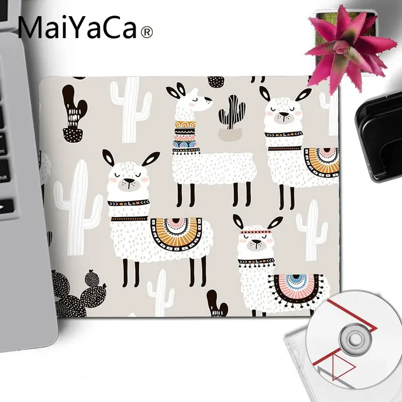 MaiYaCa лама Alpacas животные узор маленькие игровые коврики для мыши Настольный коврик компьютерный ПК игровой коврик для мыши геймерский Настольный коврик - Цвет: No Lock Edge18x22cm