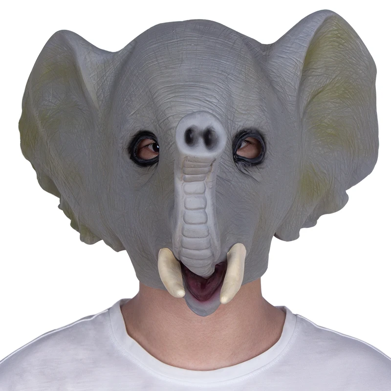 

Latex Full Face Animal Cosplay Masks Elephant Animal Head Mask Masquerade Masks For Party Halloween Free Shipping