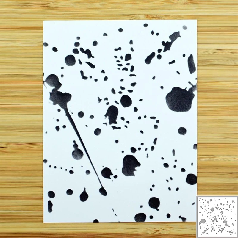 

Splashed Ink Stencil for DIY Scrapbooking New 2019 DIY Paper Cards Making Craft Fun Plastic Templates Decoration Embellishment