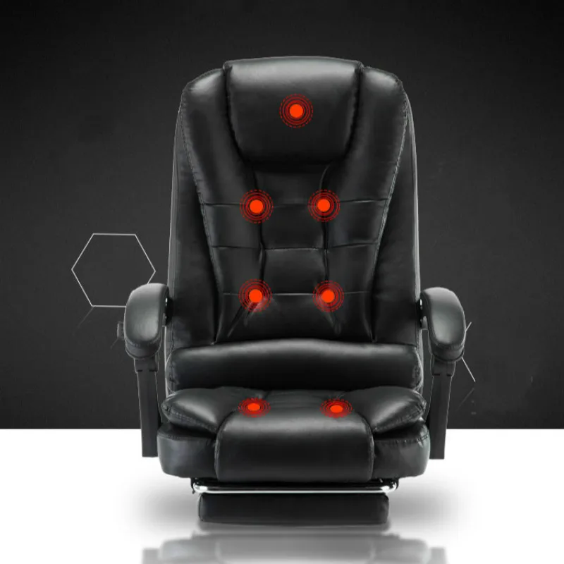 Genuine Leather Computer Chair Household Leather Office Chair PU Swivel Lift Gaming Chair Silla Ofi
