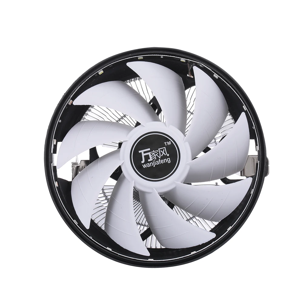 Hydraulic CPU Cooler Heatpipe Fans LED Light Quiet Heatsink Radiator for Intel/1156/1155/1151 /AMD