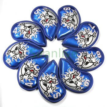 

9PCS New Thick PU Artificial Leather Multiple Color Golf Iron Head Cover Headcover