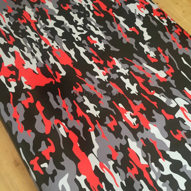 Black Red Camo Vinyl Film-2