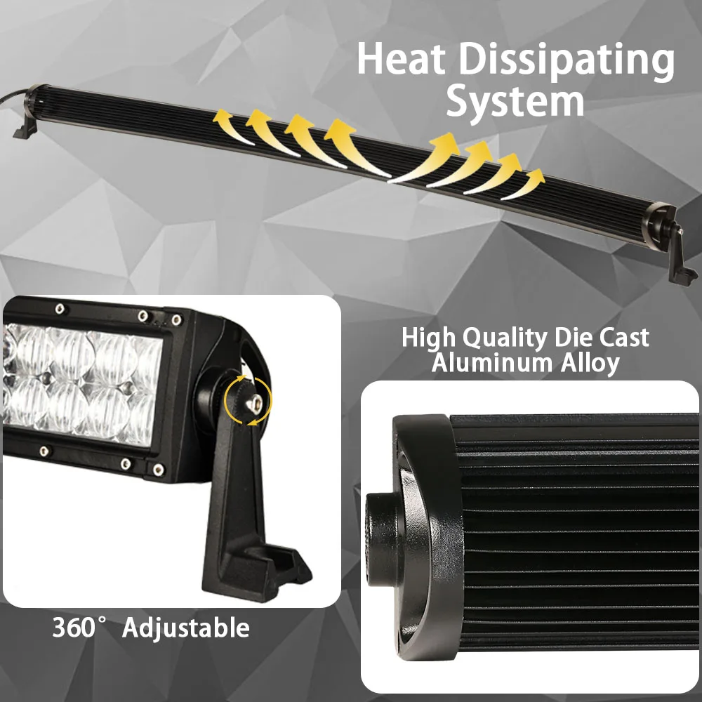 Buy 43 Inch 288w Cree Led Work Light Bar Wiring Kit For Off Road
