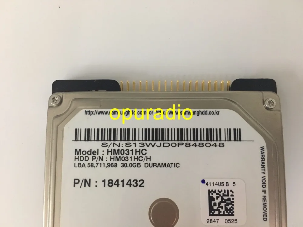 Opuradio HDD 30 ГБ жесткий диск HM031HC PN1932020 для Chrysler Mercedes NTG4 автомобильный DVD-Audio