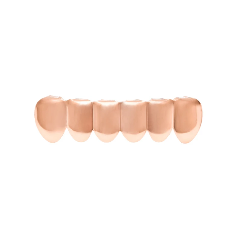 rose gold lower BOAKO Bling grillz для мужчин хип-хоп золотые зубные грили зуб Грилл кепки Рэппер зубы Грилл кепки s панк украшения для зубов вечерние подарок Z5 - Окраска металла: rose gold lower