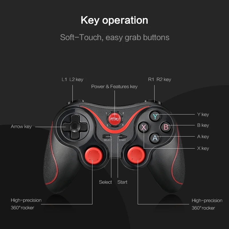 Данных лягушка беспроводной джойстик Bluetooth для геймпад игровой контроллер Поддержка официального приложения для iphone/Android смартфон/tv Box/PC/PS3