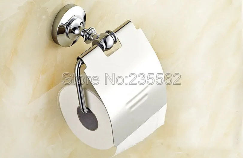 Chrome Brass Finish Bathroom Accessories WC Toilet Roll Tissue Paper