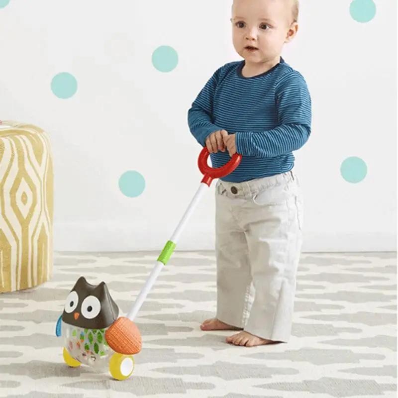 

Owl/Penguin/Chicken Cute Animal Shaped Baby Walker Trolley Ingle Rod Stroller Toddler For Children Toddler Toy For Children
