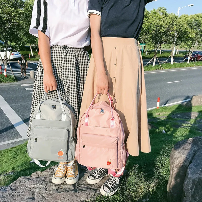 Menghuo 2018 New Preppy Style Fashion Embroidery Ladies Backpack Nylon High Quality Women School Shoulder Bag for Girls YouthIMG_0757