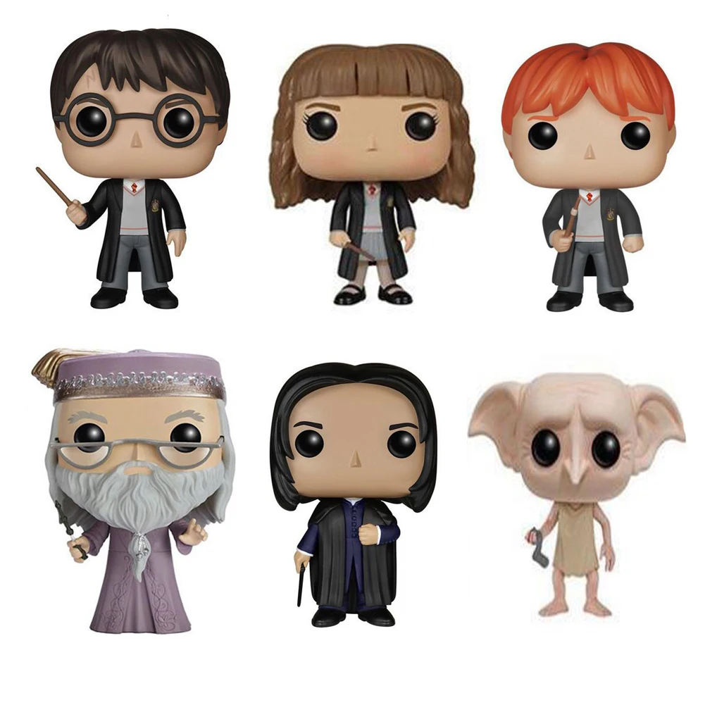 

Movie Harry Potter Sorting hat Characters 10cm Vinyl Doll Figure Collection Model Toys HERMIONE Ron DOBBY DUMBLEDORE