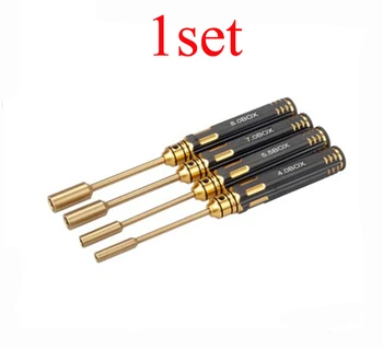 

1Set Sleeve Tool 4.0mm 5.5mm 7.0mm 8.0mm Socket Driver Multi-set Tools Screwdriver with Handle for RC Drone Aircraft Model