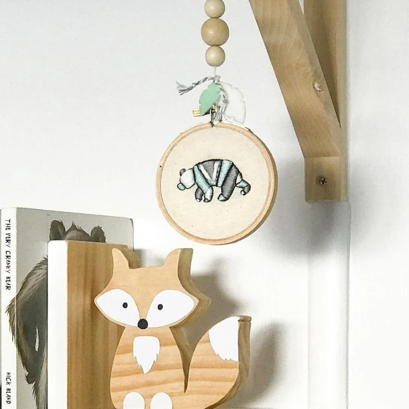 

Wooden Fox Shape Decoration Wall Art Ornaments For Nursery Kids Room Decor Nordic Scandinavian Style Photography Props Supplies