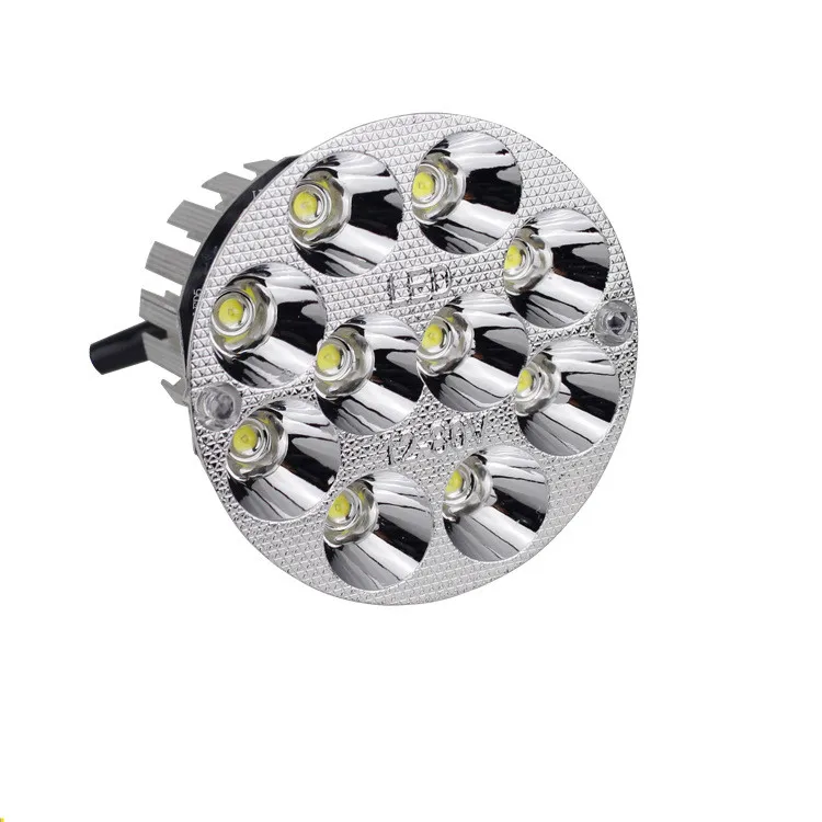 

Motorcycle LED built-in headlights Electric car headlights universal 12 to 80V voltage round 10 beads built-in large bulb