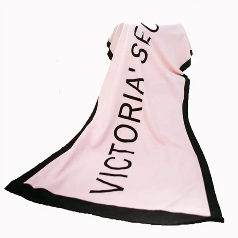 Microfiber Full Polyester Rectangular Bath Towel Letter Printing Sleek Minimalist Can Be Used For Beach Towel Outdoor Mat SH02#