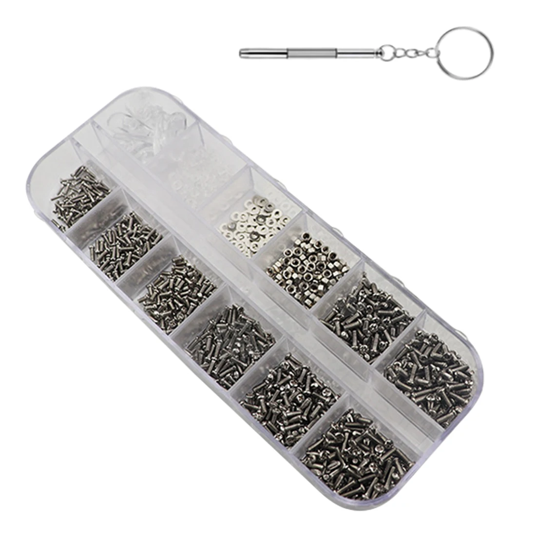 

Tiny Screws Tool Set 1100pcs/set Micro Screws Mini Nails Nut Assortment Repair Tools for Phone Spectacles Watch Sunglass