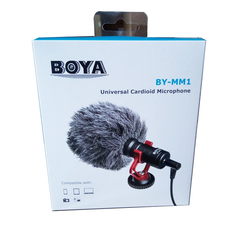 BOYA BY MM1 компактный микрофон для видеокамеры Youtube записывающий iPhone смартфона Zhiyun