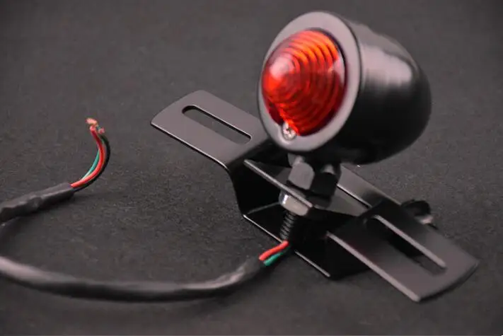 

Motorcycle Black Retro Brake Stop Rear Tail Light Lamp SU A24 moto brake light For Chopper Bobber Cafe racer