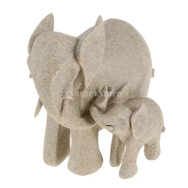 1 Set Feng Shui Mother And Baby Elephant Wealth Lucky Statue 1 Set Feng Shui Mother And Baby Elephant Wealth Lucky Statue Figurine Home Wedding Decor Gift