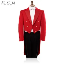 Высококачественное длинное платье с хвостом костюм осенний красный смокинг пиджак и брюки черного цвета костюм модный пиджак по индивидуальному заказу и брюки