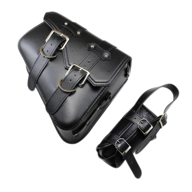 Черная искусственная кожа Solo Swing Saddlebag and Pannier хранение Совместимо с Sportster XL883 XL1200