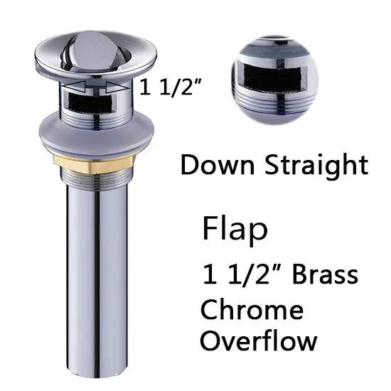 Chrome Brass Bathroom basin Sink stopper drainer Pop up or Flap Waste