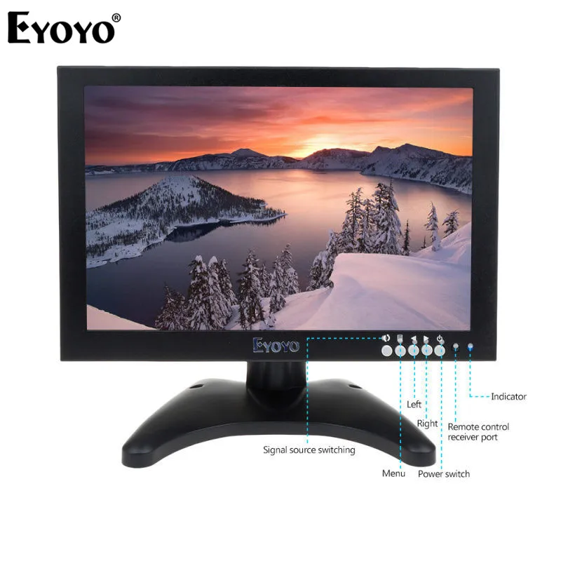 

Eyoyo EM10C 10" IPS 1920*1200 HD LCD TV Display CCTV Security Surveillance Screen hdmi monitors with HDMI / VGA / Video / Audio