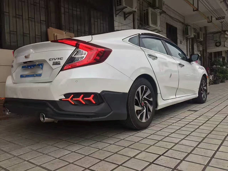 1 пара светодиодные задние фары Задний фонарь сигнала поворота для Honda Civic светодиодные задние тормозные огни автомобиля задний бампер лампа