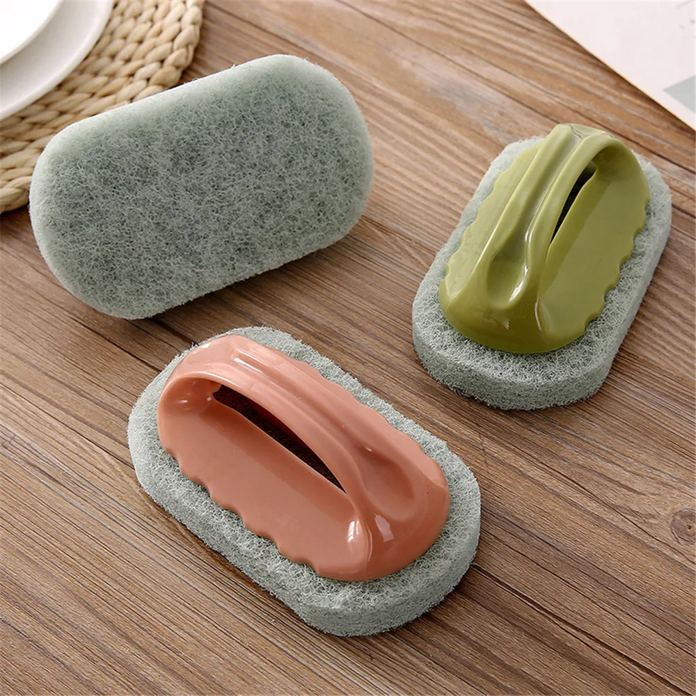 Limpiador de ventanas piso del baño azulejo cepillo de limpieza esponja inferior cocina baño cepillo de limpieza hogar