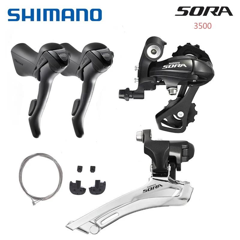 Shimano Sora 3500, набор групп для шоссейного велосипеда, набор для езды на велосипеде, комплект 2x9, FD-3500 скорости, RD-3500 переключатель, ST-3500 комплект для переключения скоростей