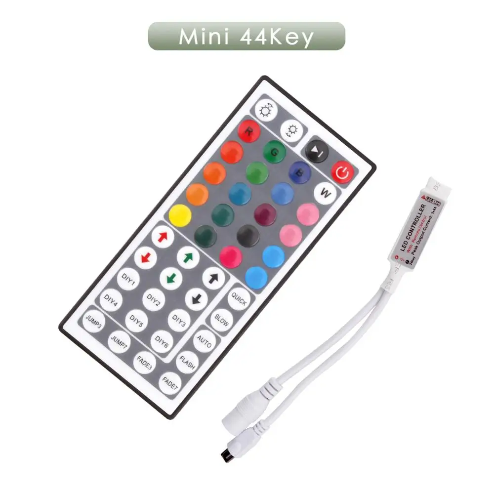 Светодиодный RGB Управление; DC12V мини 44/24key ИК-пульт дистанционного управления Управление диммер для 5050 3528 Светодиодные ленты лента